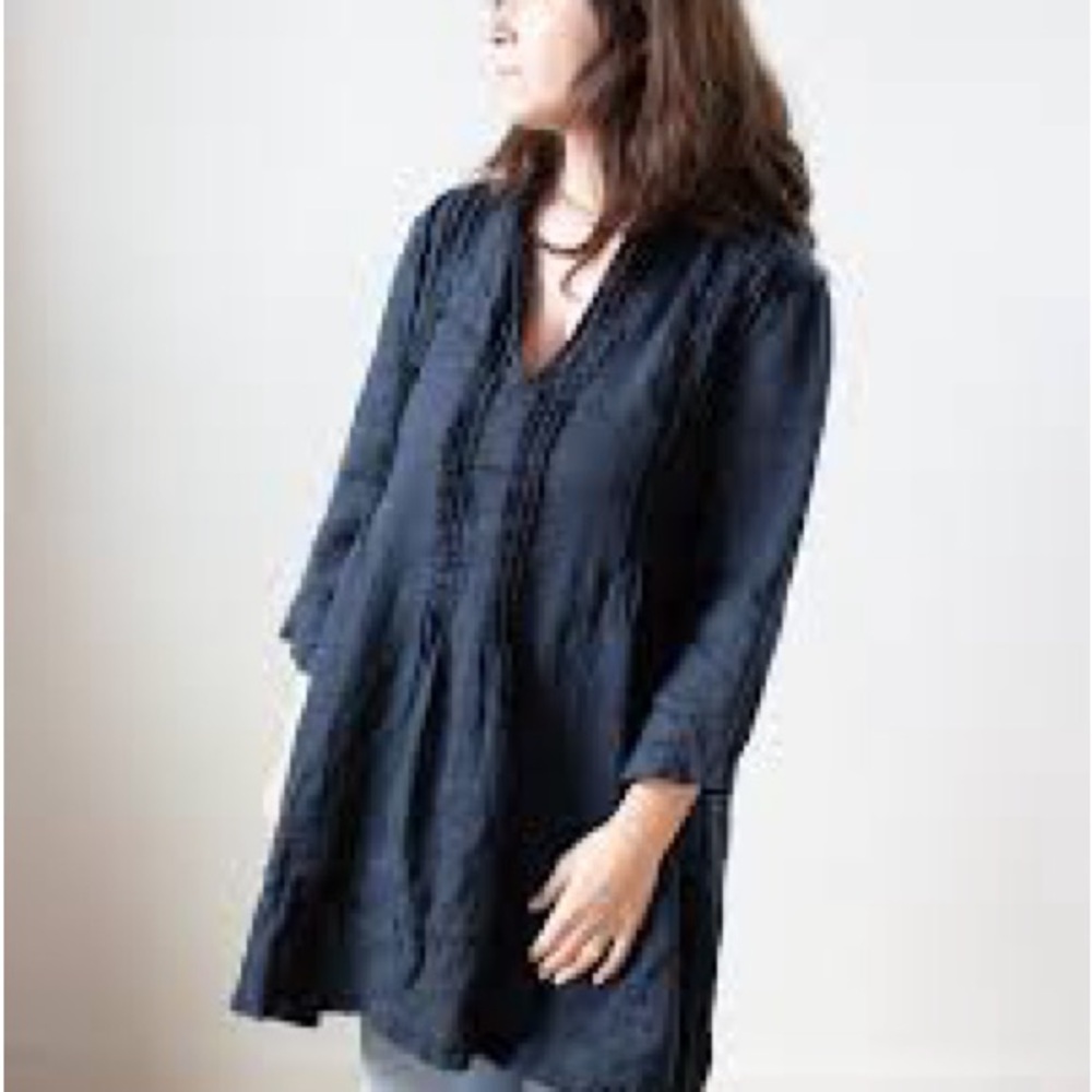 CP Shades Blue 3/4 Sleeve Tunic
